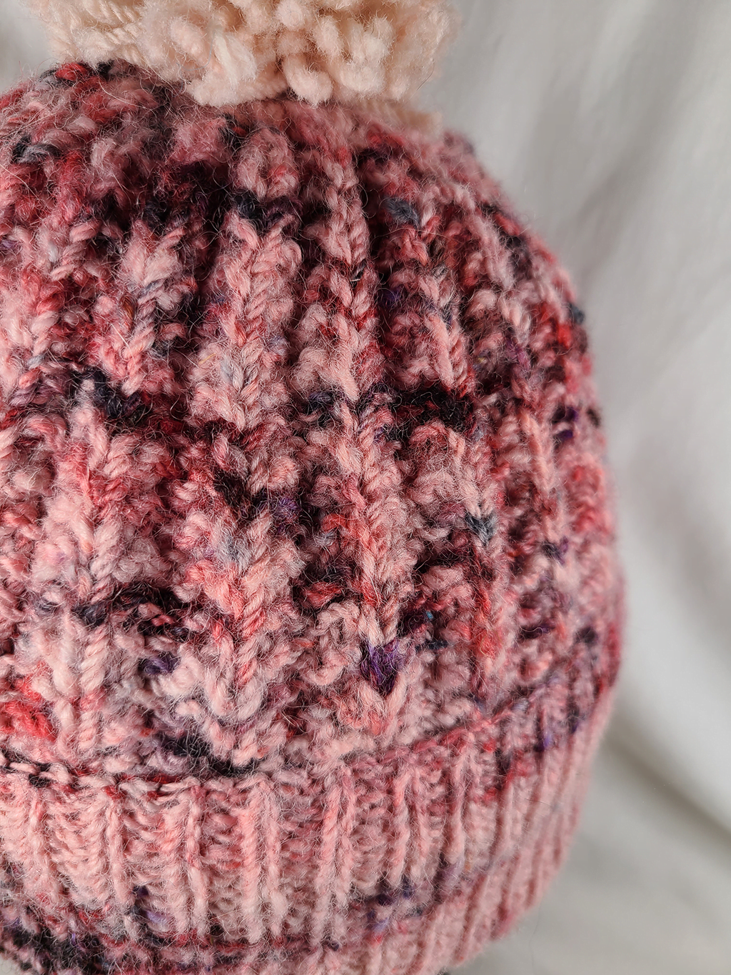 Hat – Hand Knit – Hand Dyed Red