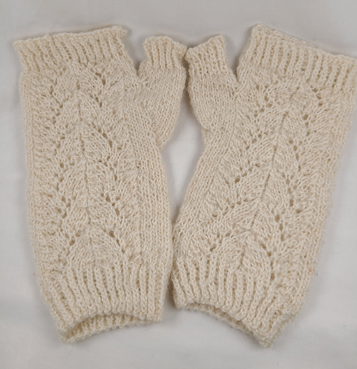 Fingerless Gloves – hand knit – undyed