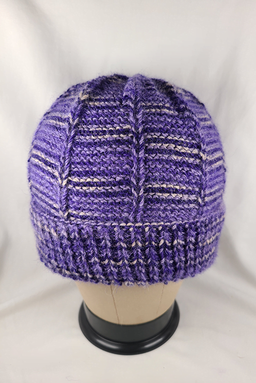 Hat – Knit – Purple Alpaca 4-way